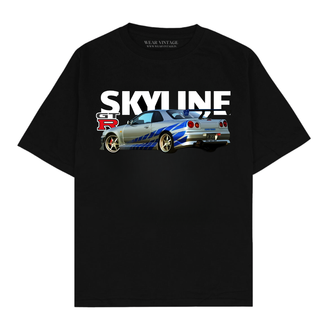 1999 Nissan Skyline R34 GT-R Oversized T-Shirt