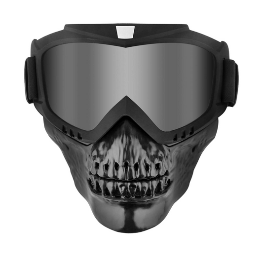 FabSports Mercury White Skull Design protective goggles Mask