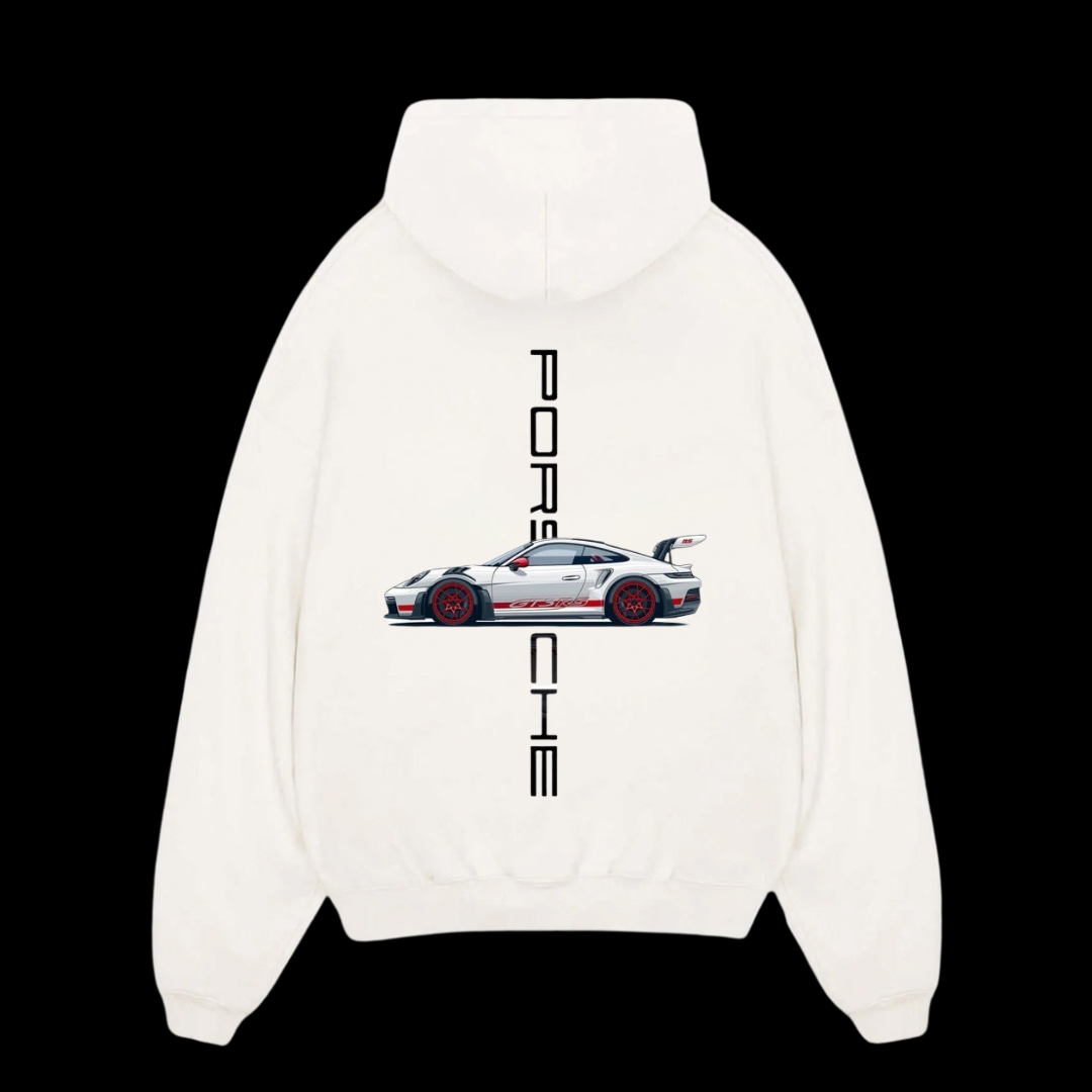 Porsche Oversized Hoodie White