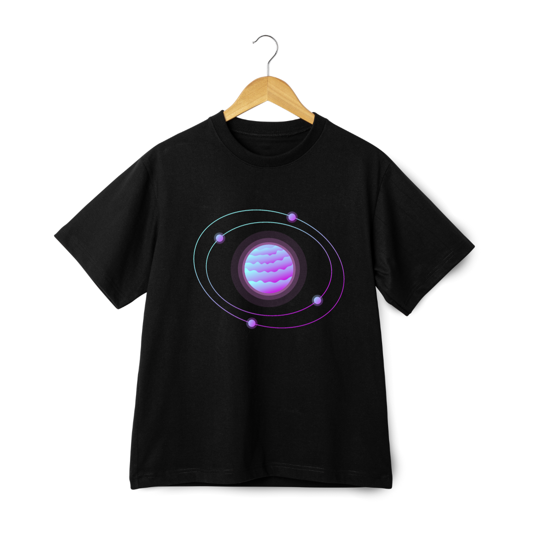 Space Theme Printed T-shirt