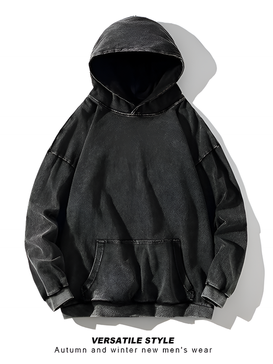 Acid Wash Black Hoodie