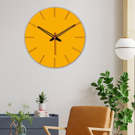 Austere Big Wooden Wall Clock