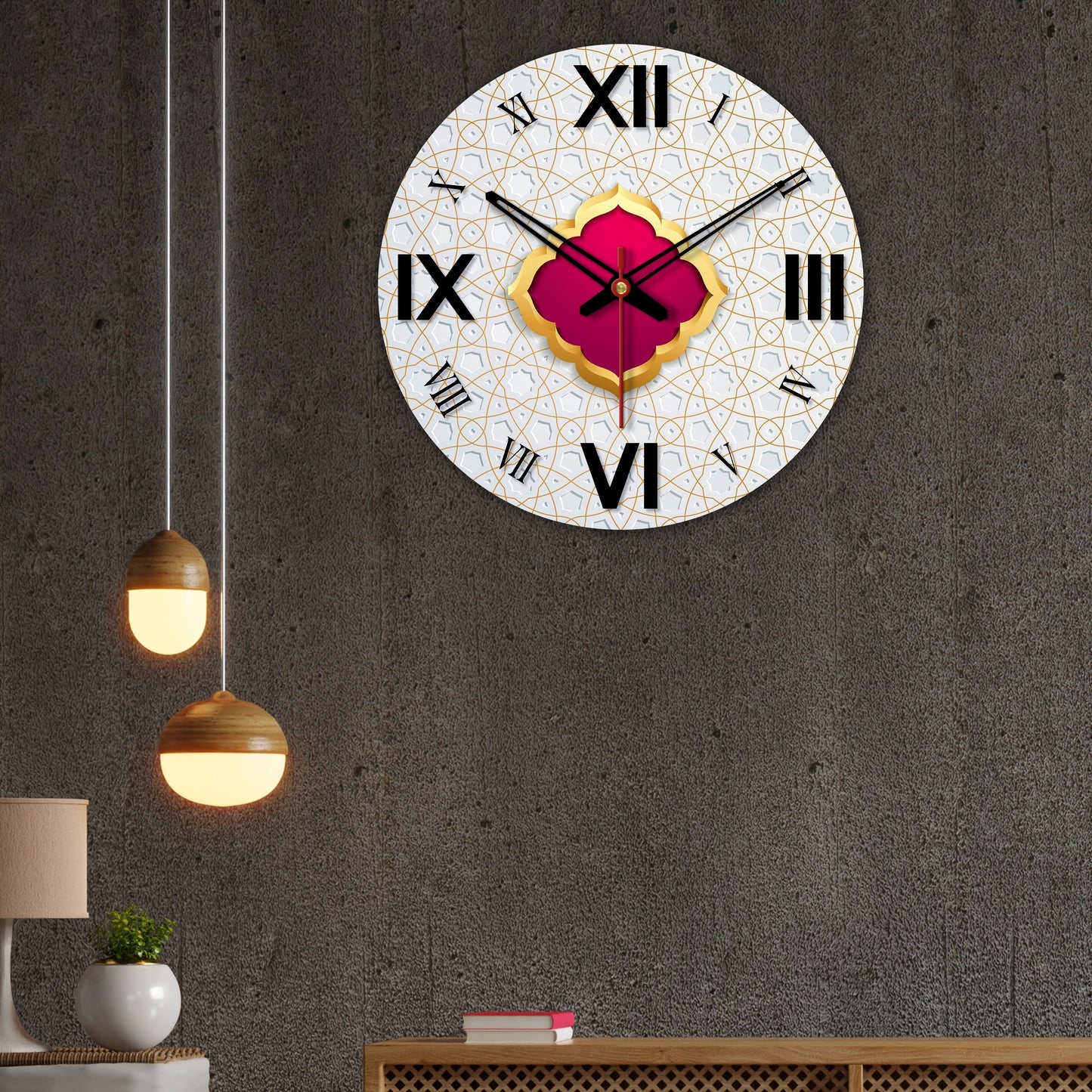 Decorative Design Wooden Wall Clock