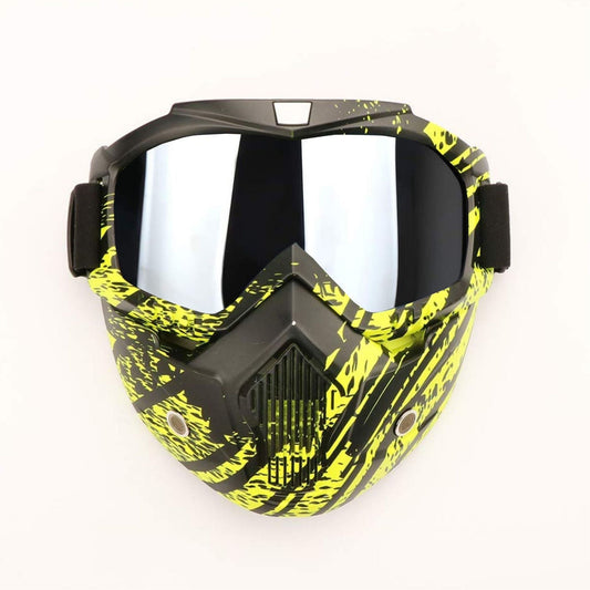 Yellow Black protective Anti UV goggles mask