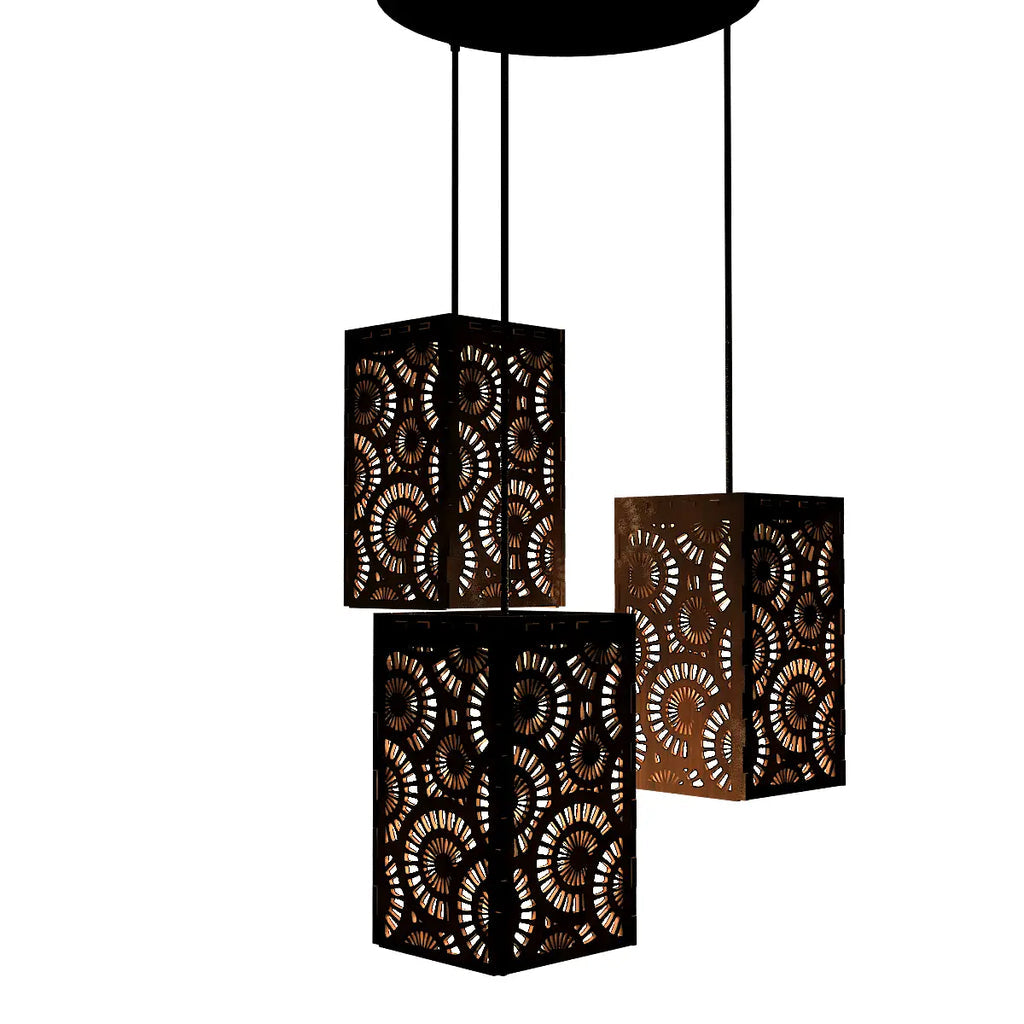 Flower Design Wooden Modern Lamp Hanging Ceiling Light For Home Decoration, Living Room