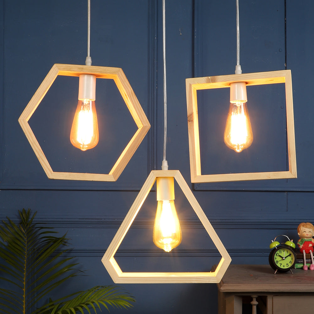 Geometrical Shape Design Hanging Light Modern Look Ceiling Lamp For Home Decoration, Living Room