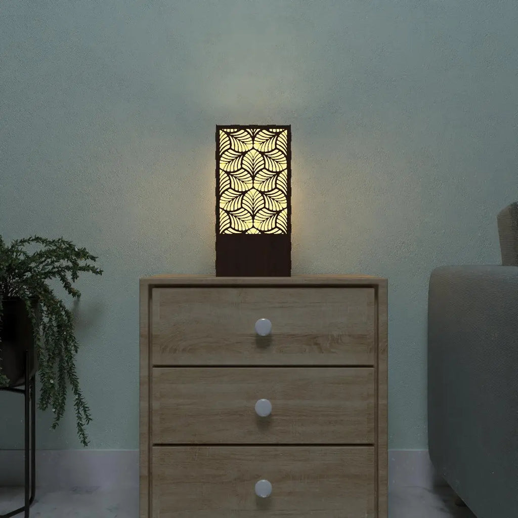 Leaf Design Wooden Night Lamp Modern Table Light For Home Decor | Living Room