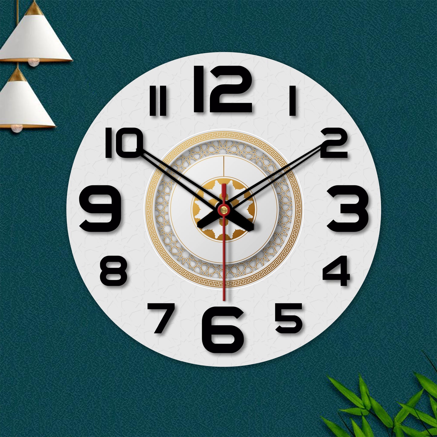 Modern Decorative Print Wooden Wall Clock