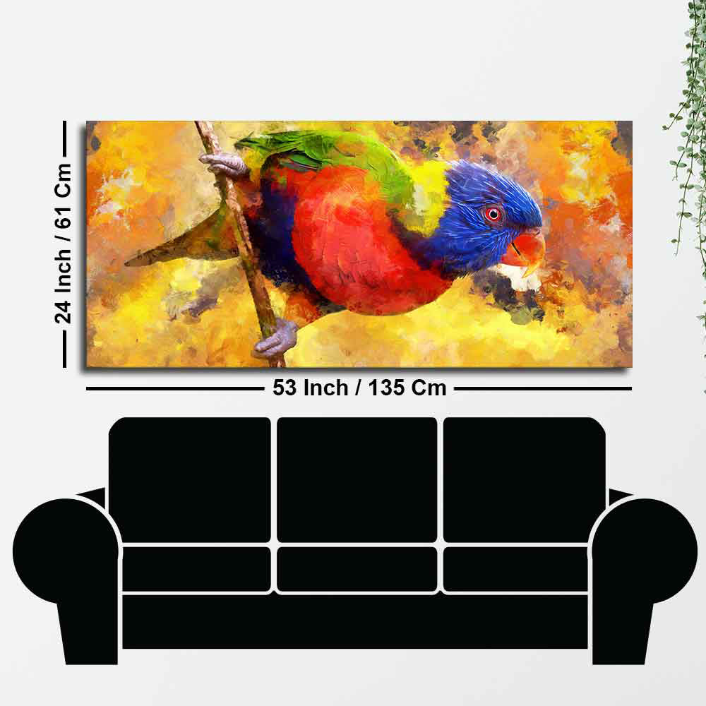 Colorful Parrot Abstract Art Canvas wall Painting