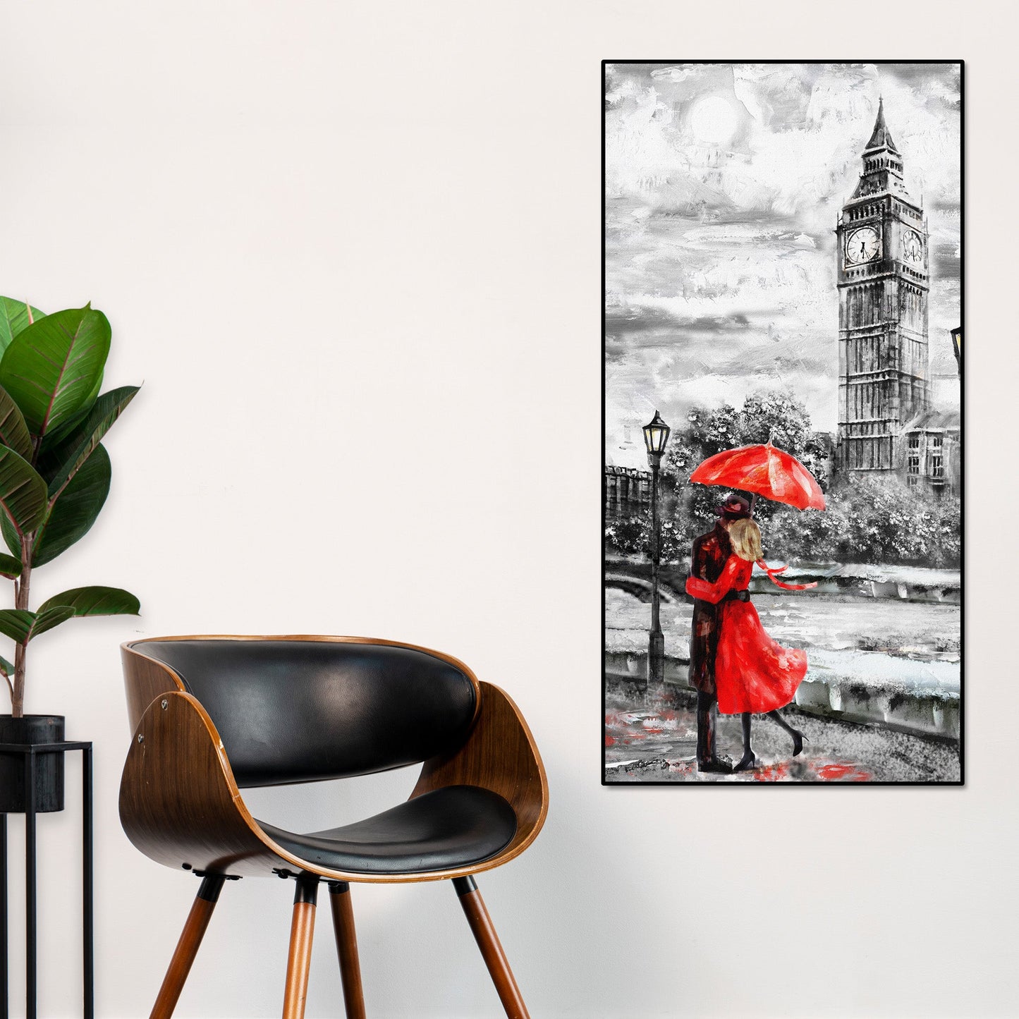 Couple in London Canvas Wall Painting