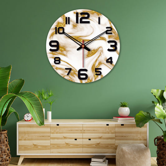 Texture Design Printed Wooden Wall Clock