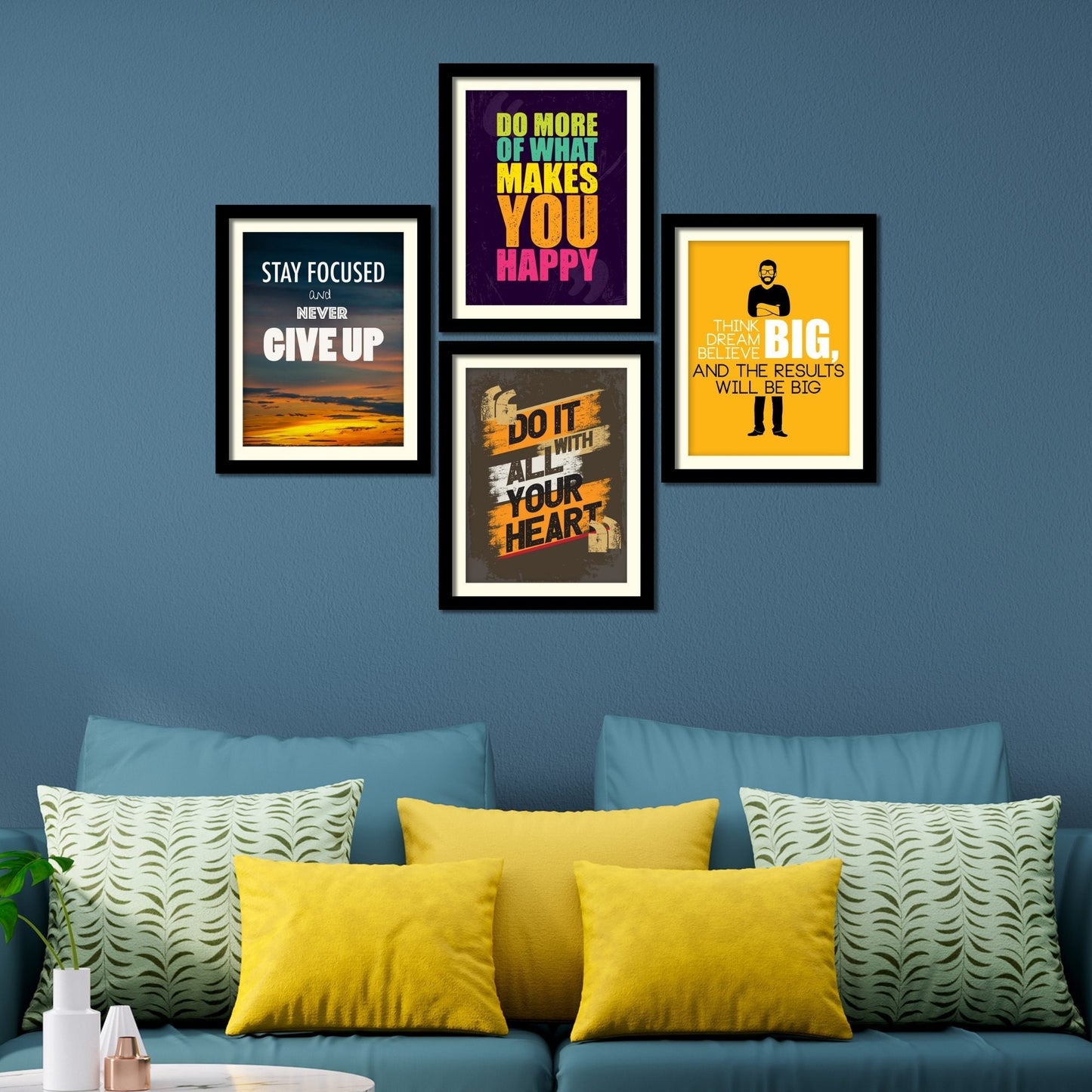 Think Big Quote Premium Wall Frame Set of Four