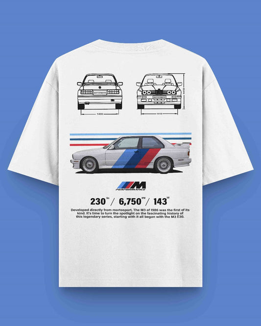 BMW E30 WHITE T-SHIRT - UNISEX