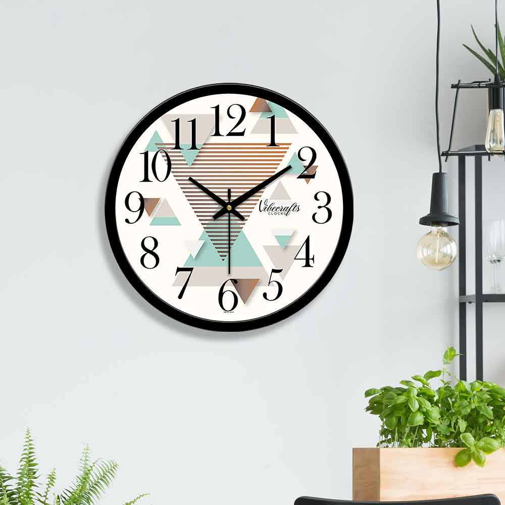 Abstract Triangles Premium Wall Clock