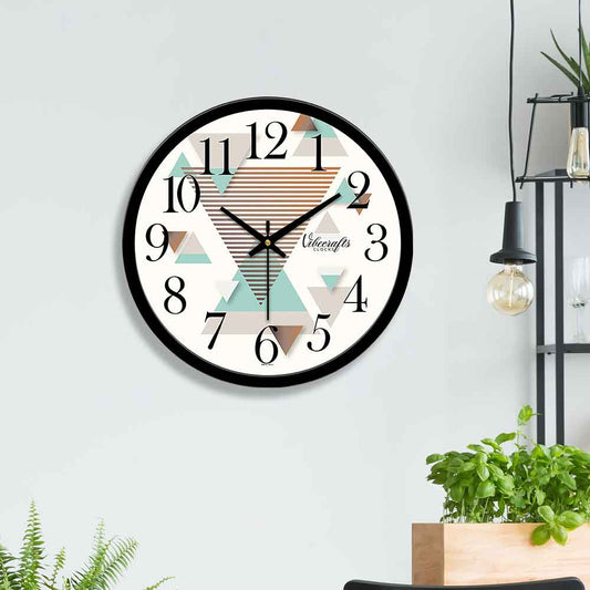 Abstract Triangles Premium Wall Clock