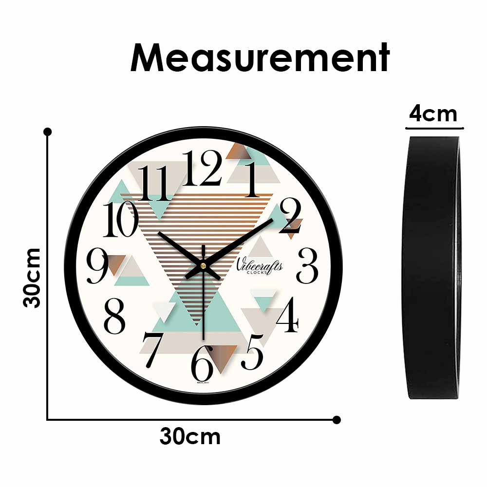 Abstract Triangles Premium Wall Clock