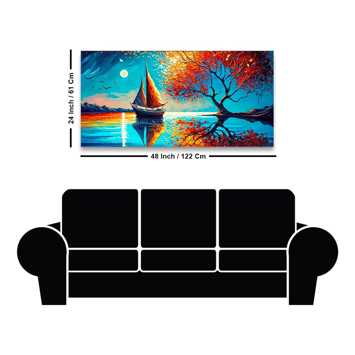 Amazing Scenery of Night View Canvas Wall Painting