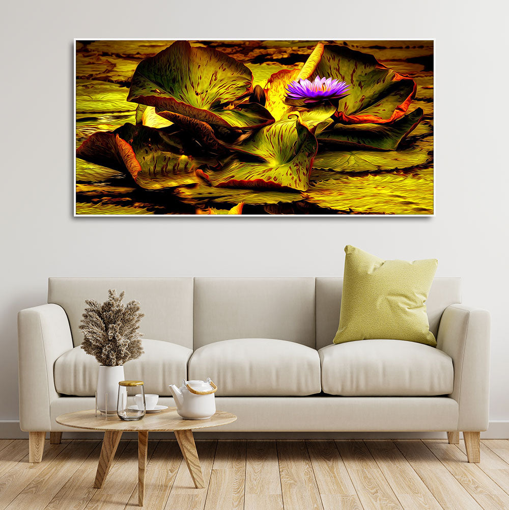 Beautiful Lotus Flower Premium Canvas Wall Painting