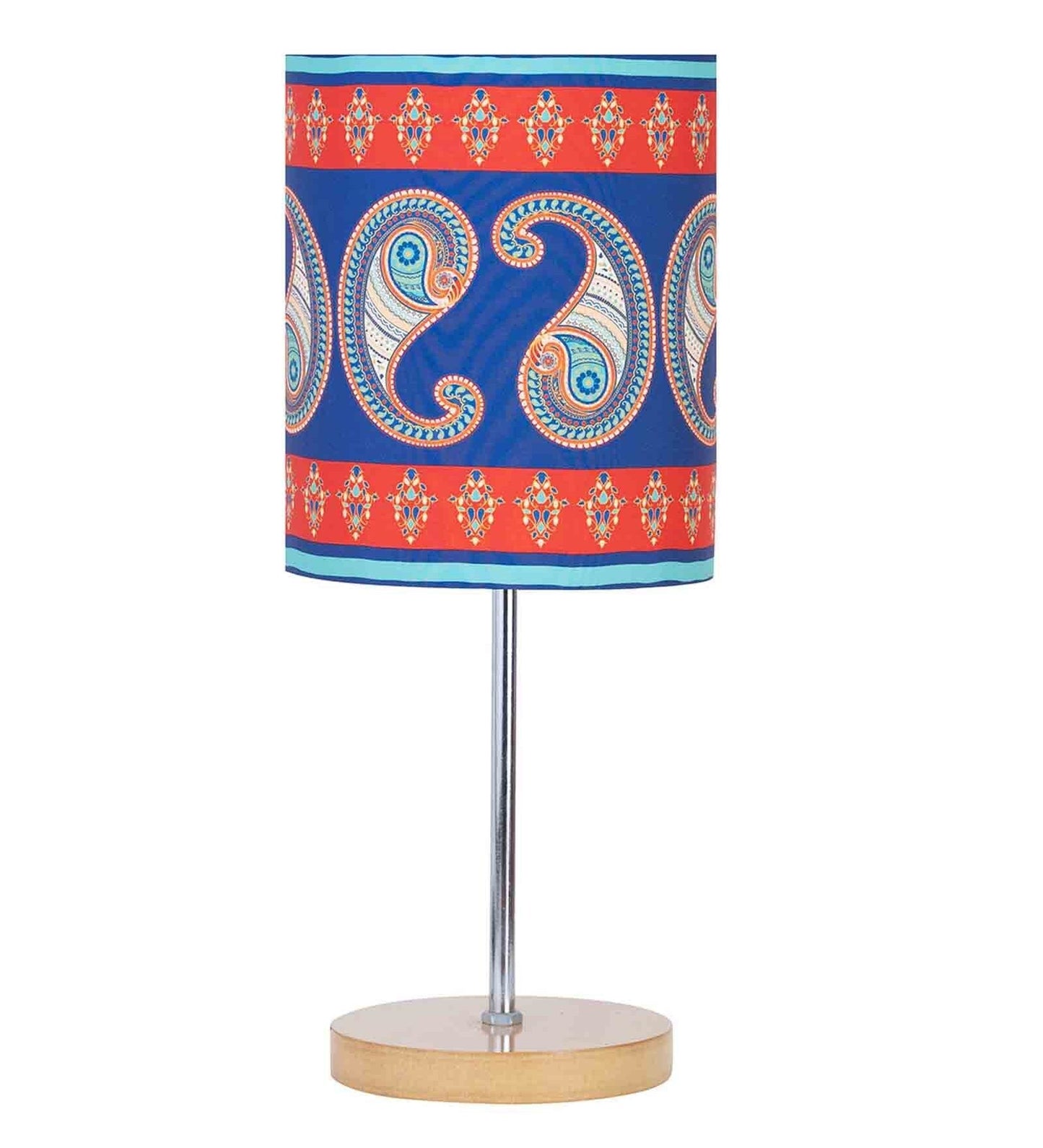 Beautiful Majestic Paisley Printed Traditional Buffet Table Lamp with Shade