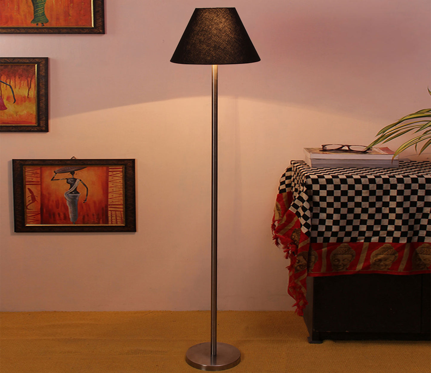 Black Decorative Conical Designer Steel Floor Lamp