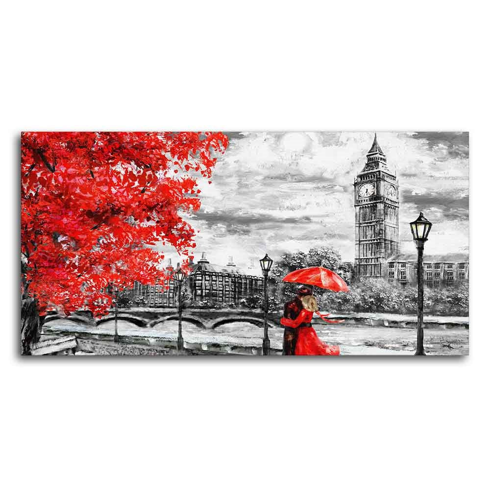 Couple in London Premium Wall Painting