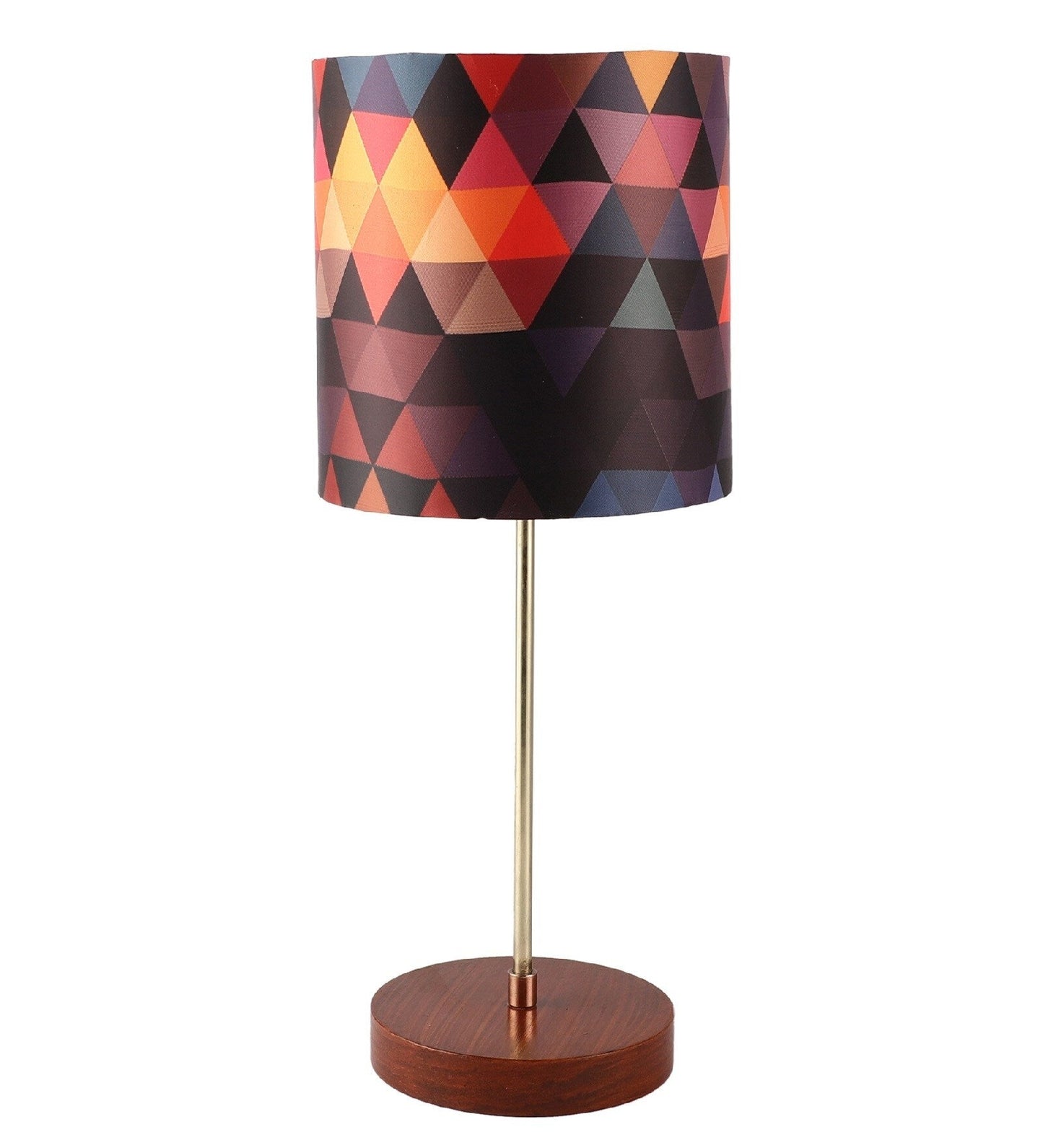 Elegant Designer Printed Cylindrical Shaped Table Lamp