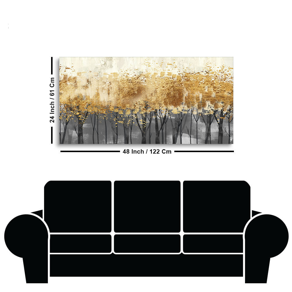 Forest Splatter Abstract Art Canvas Wall Painting