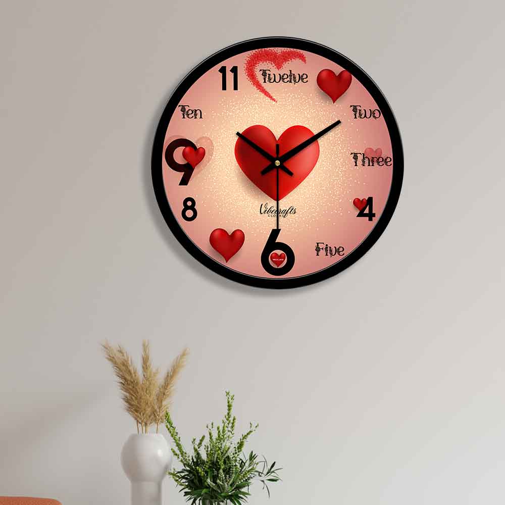 Heart With Love Designer Wall Clock