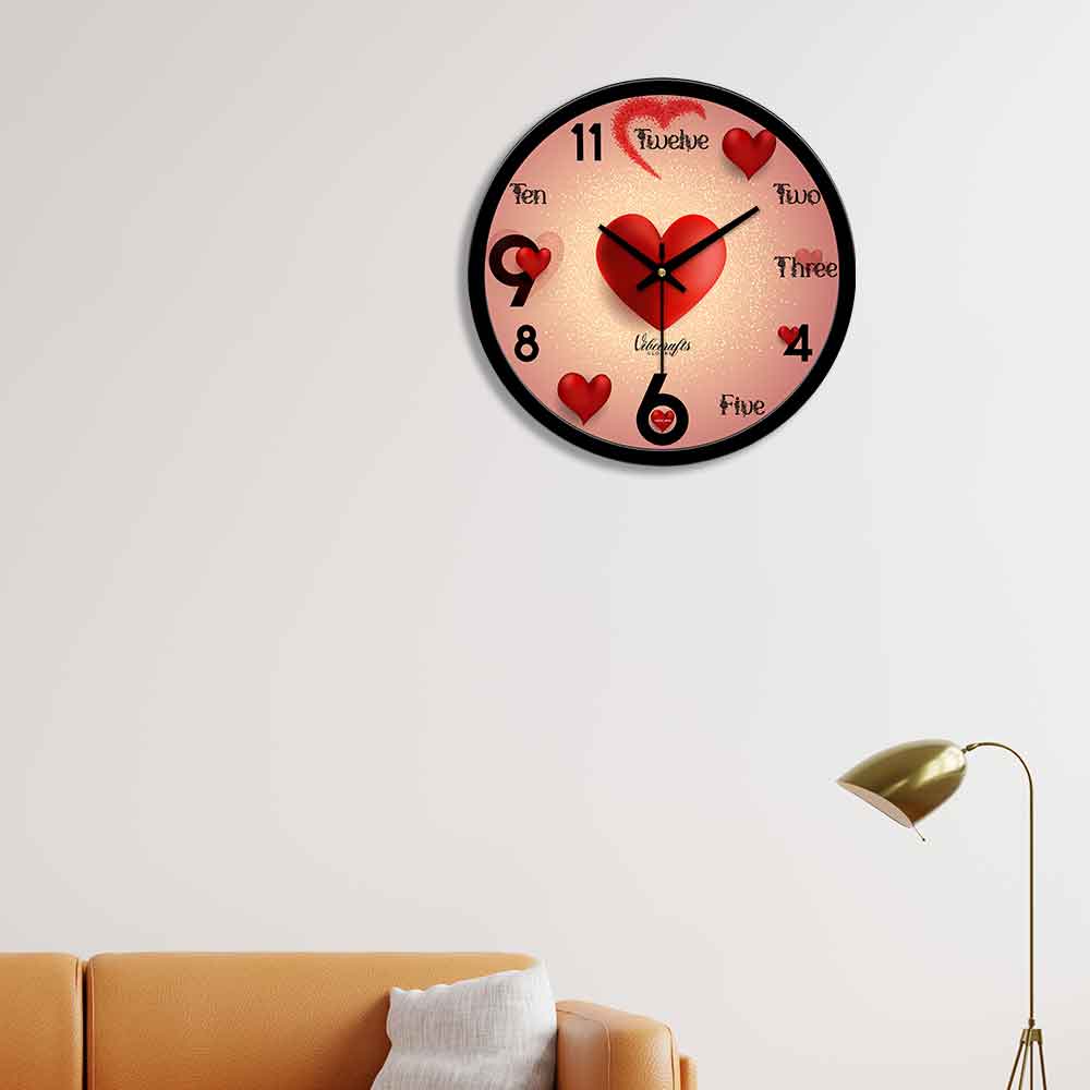 Heart With Love Designer Wall Clock