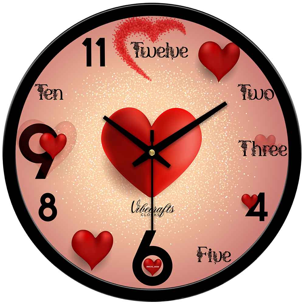 Heart With Love Designer Wall Clock