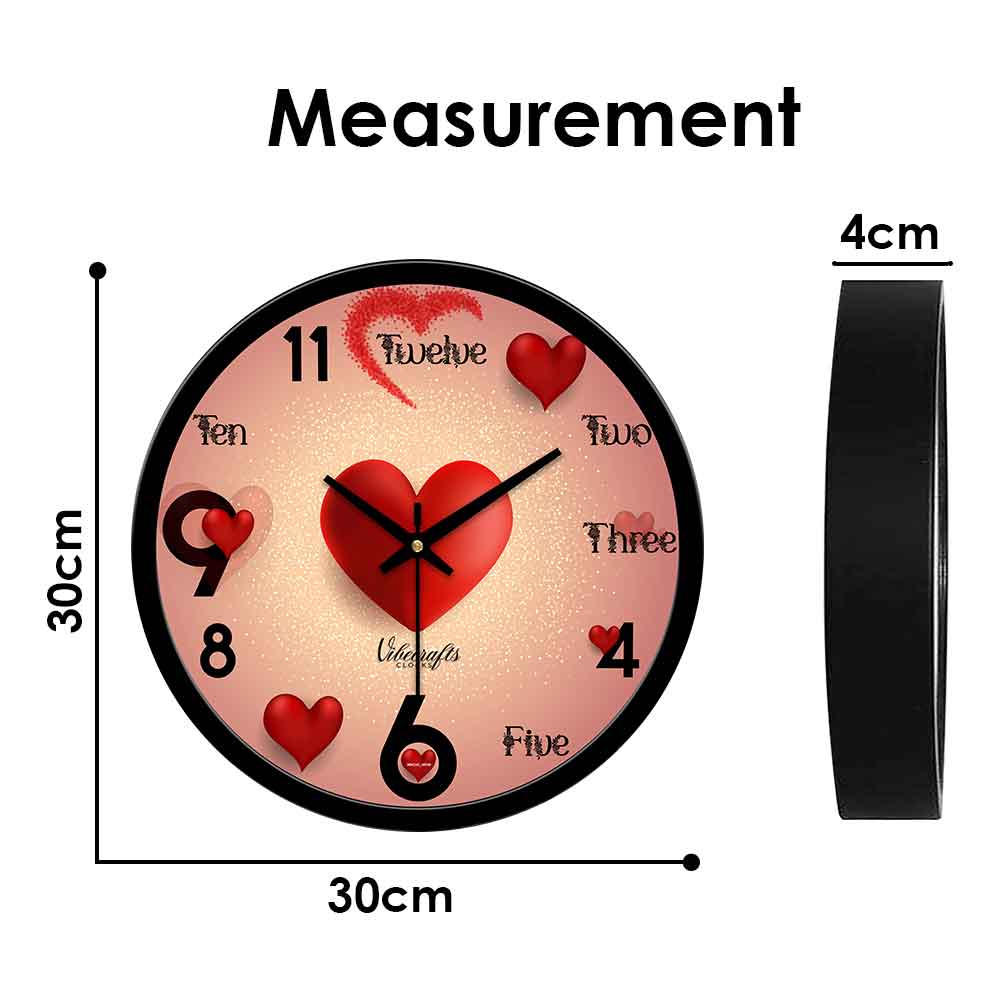 Heart With Love Designer Wall Clock