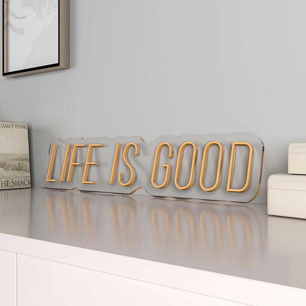 Life is Good Text Neon LED Light