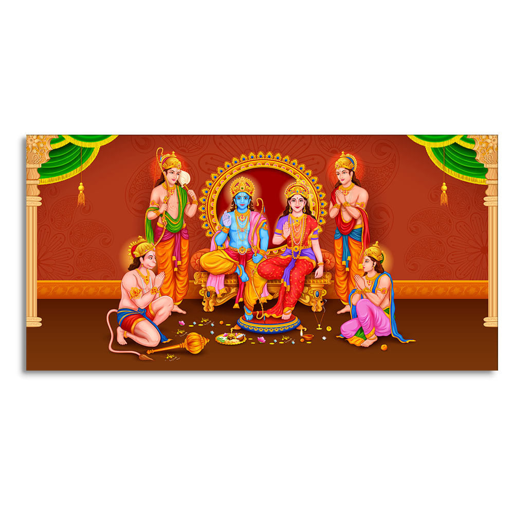 Lord Ram Darbar Canvas Wall Painting