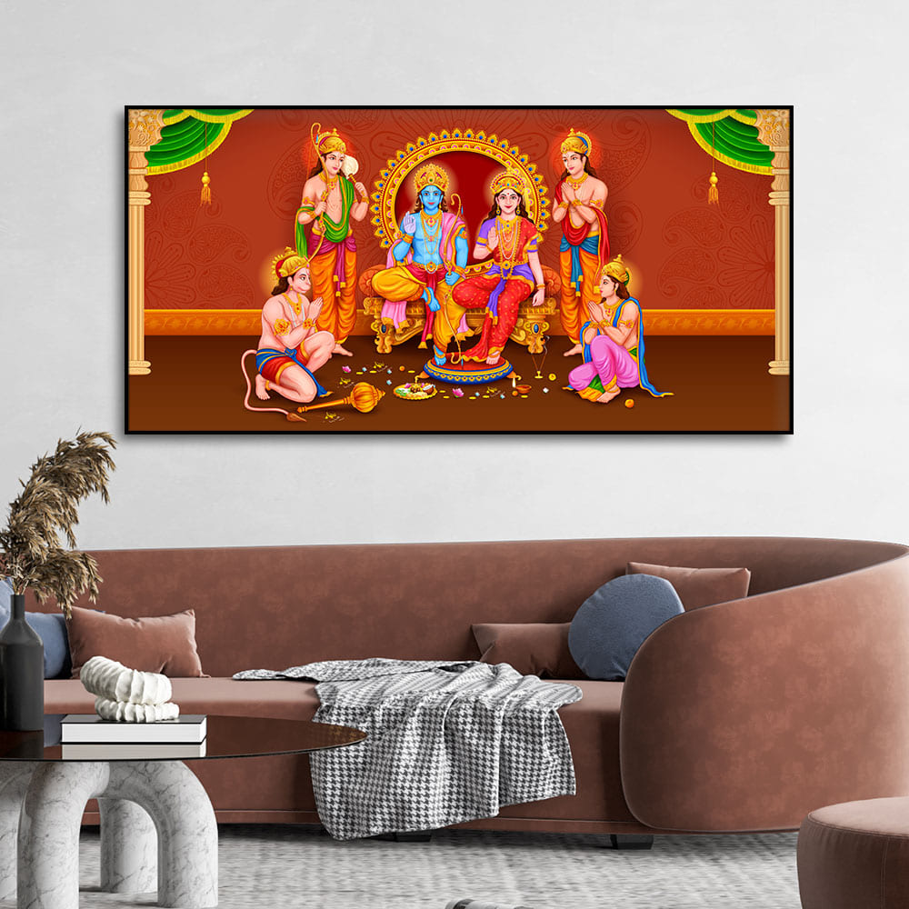 Lord Ram Darbar Canvas Wall Painting