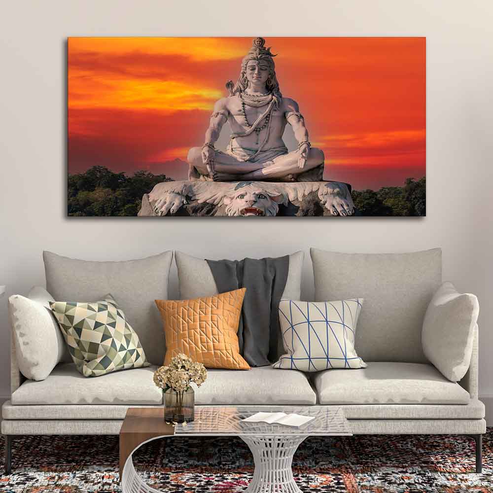 Lord Shiva Meditating Wall Painting