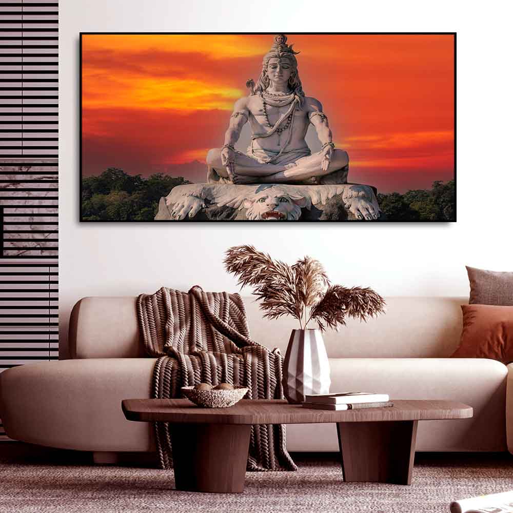 Lord Shiva Meditating Wall Painting