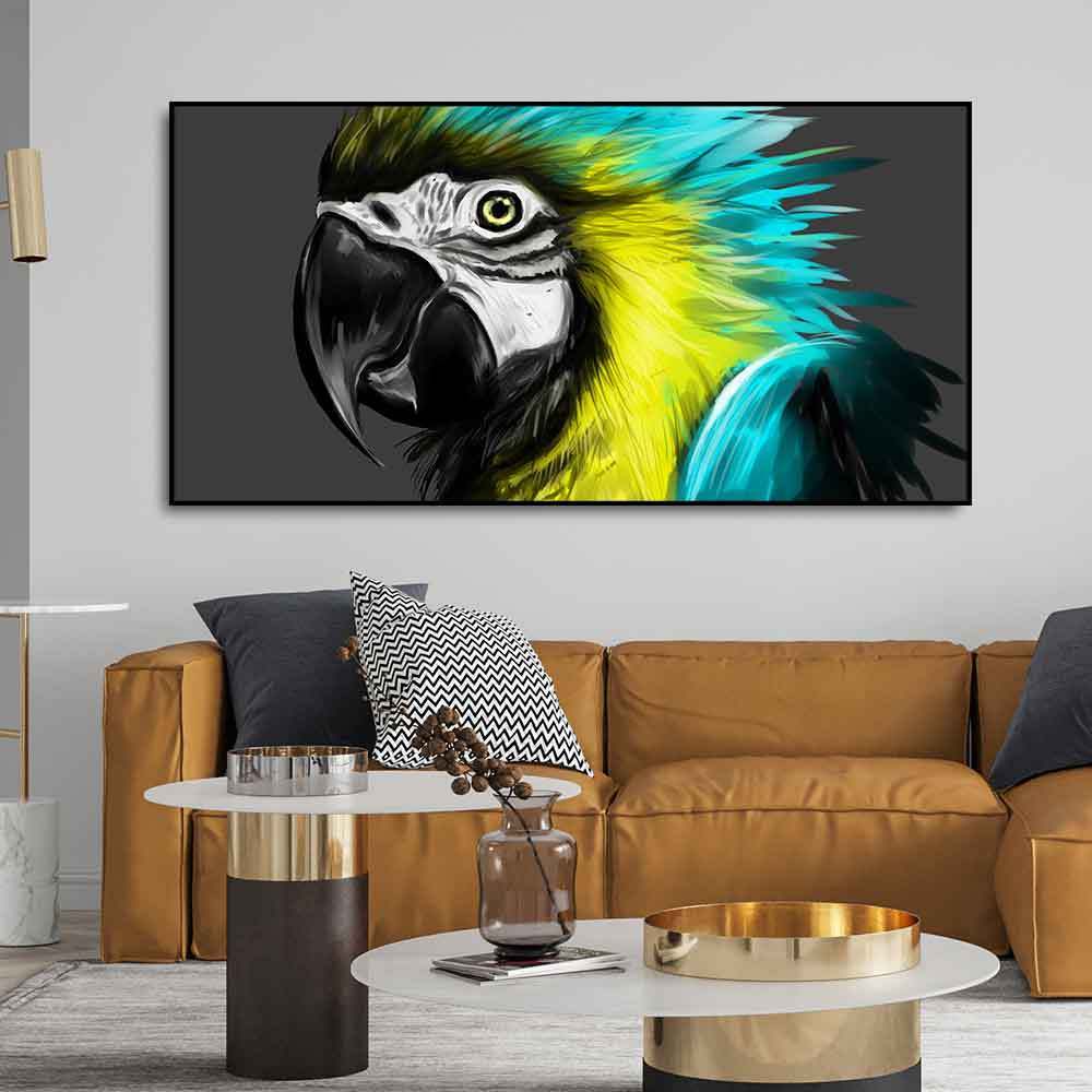 Macaw Parrot Abstract Art Wall Painting