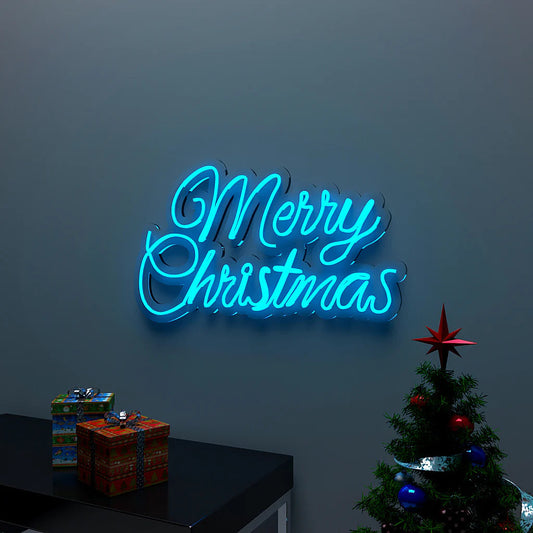 Merry Christmas Text Neon LED Light