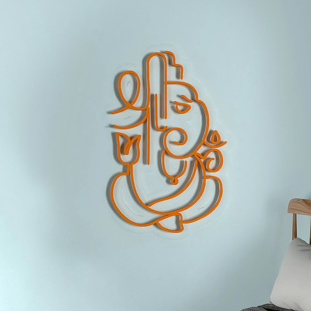 Shree Ganesha Design Neon LED Light