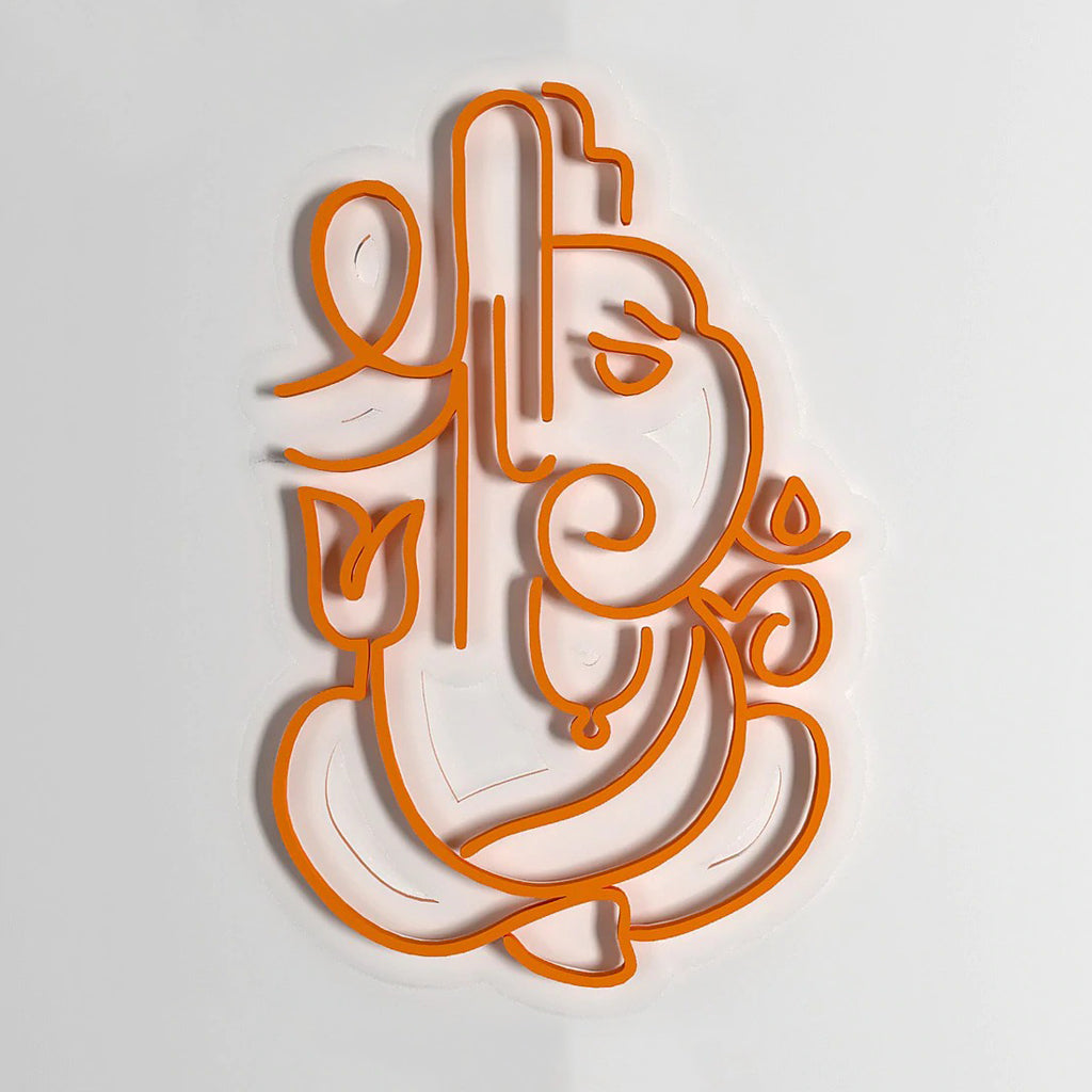 Shree Ganesha Design Neon LED Light