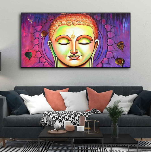 Spiritual Lord Buddha Meditating Canvas Wall Painting