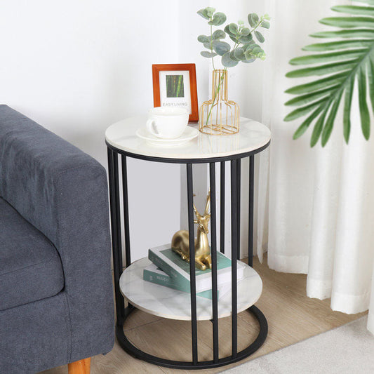 2-Tier Round Shape Modern Designer End Side Table