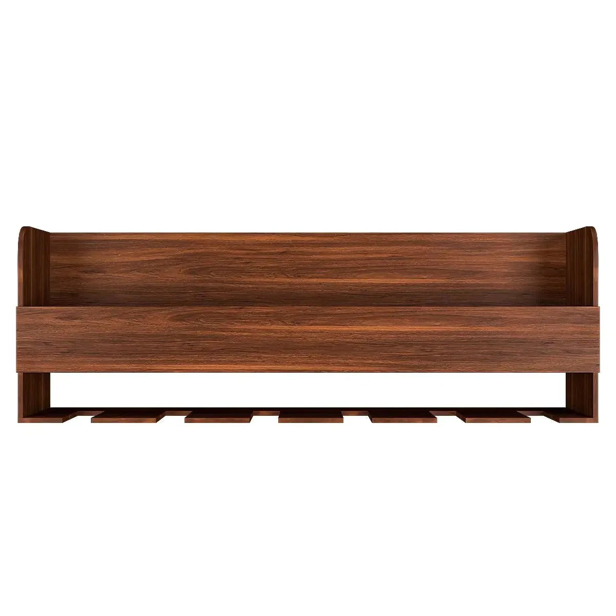 Backlit MDF Bar Mini Bar Shelf Cabinet in Walnut Finish