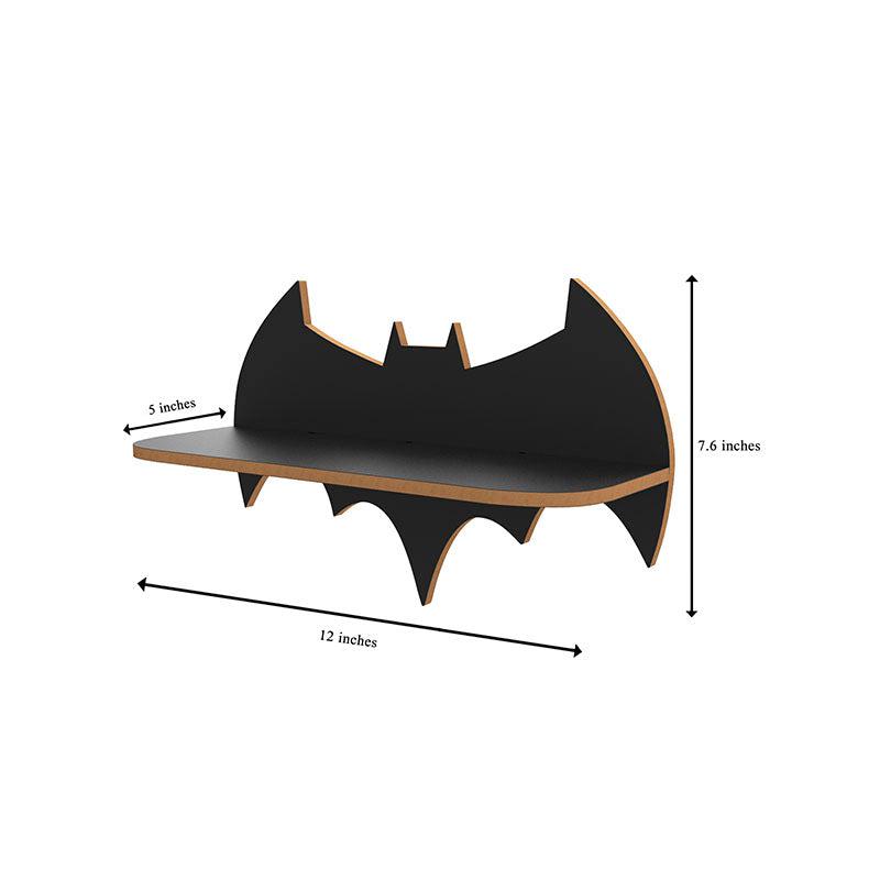 Beautiful Design Batman Shaped Wooden Wall Shelf Set Of Four