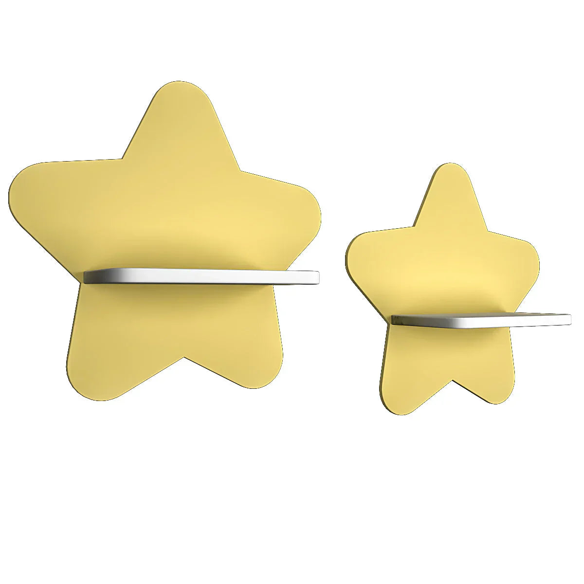 Beautiful Star Wooden Wall Shelf for Kids Set of Two