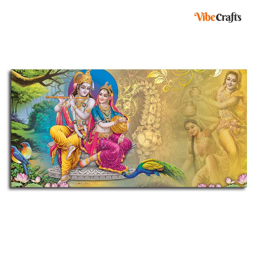 Beautiful Wall Painting of Lord Radha Krishna