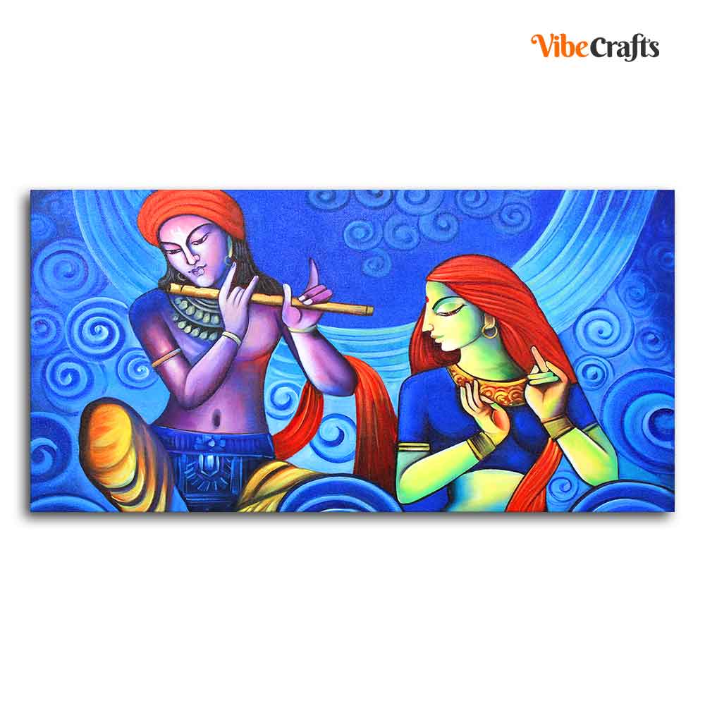 Beautiful Wall Painting of Radha Krishna