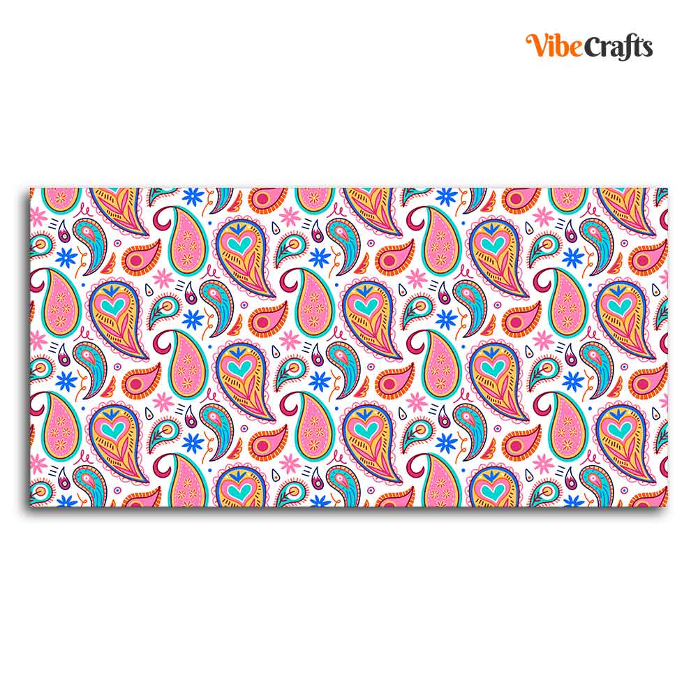 Decorative Paisley Premium Canvas Wall Painting