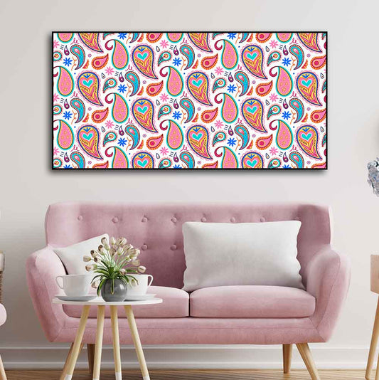 Decorative Paisley Premium Canvas Wall Painting