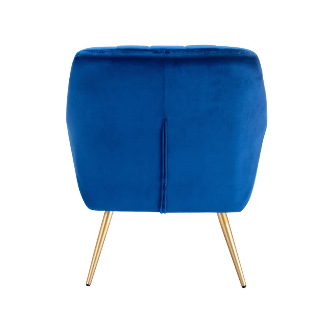 Dense Padded Bright Blue Comfy Velvet Accent Chair